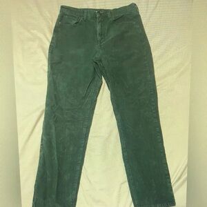 Women's Classic Green Corduroy Pants